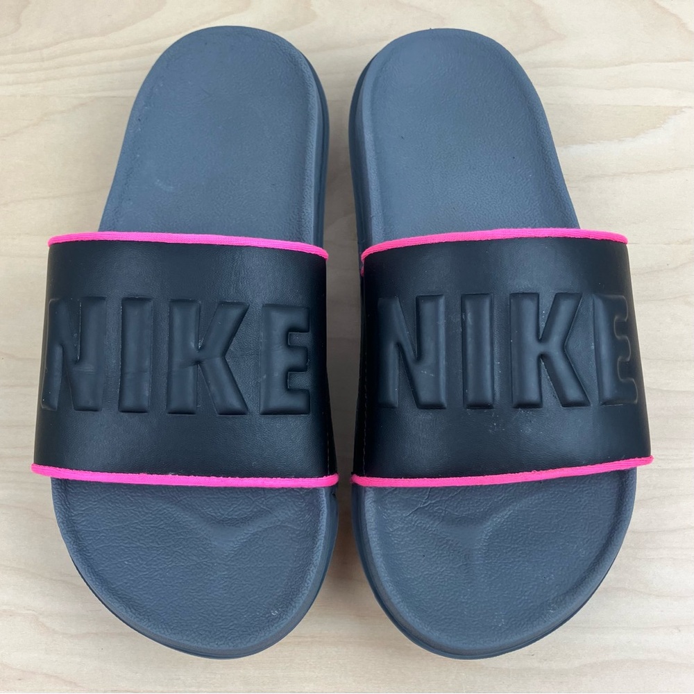 Nike Women’s Size 6.0 Offcourt Slide Sandals Black Gray Pink Flip Flops